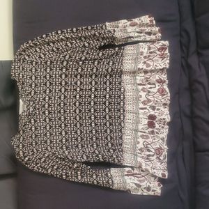 Black and Pink Christopher & Banks Blouse